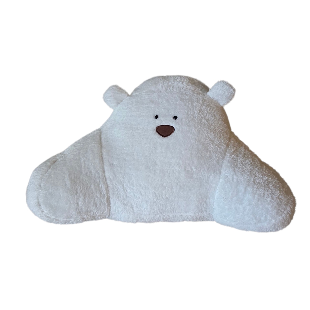 White Bear Shaped Pillow For Chair And Waist Cushion